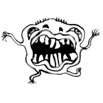 Dibujo para colorear Dibujo De Bacteria Germen Virus Y Carie Para Pintar Y Colorear