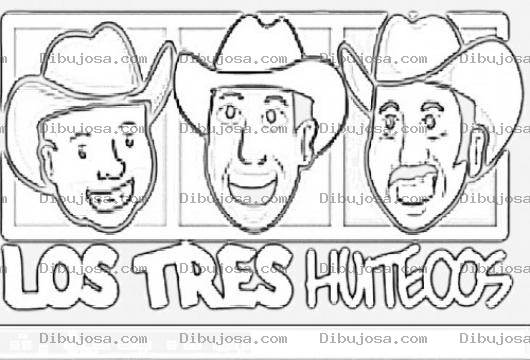 Dibujo para colorear Tres Huitecos Guatemala Dibujo De Los Mejores Comediantes De Guatemala Para Pintar Y Colorear A Los Treshuitecos Hay DIO Mio 3huitecos Aydiomio Orgullo Chapin