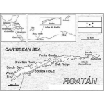 Dibujo para colorear ROATAN Mapa De La Isla De Roatan Honduras Para Pintar Y Colorear Isla Catracha