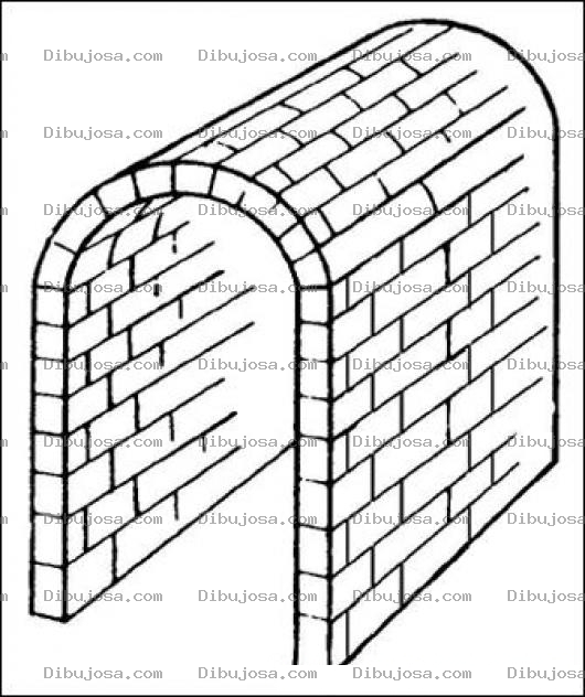Dibujo para colorear Tunel De Ladrillo Para Pintar Y Colorear