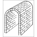 Dibujo para colorear Tunel De Ladrillo Para Pintar Y Colorear