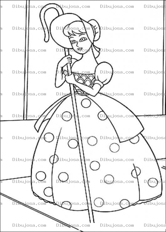 Dibujo para colorear Colorear a la princesa de Toystory