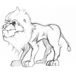 Dibujo para colorear Dibujo De Leon Bravo Para Pintar Y Colorear