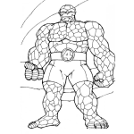 Dibujo para colorear Dibujo De La Mole De Los 4 Fantasticos Para Pintar Y Colorear Al Hombre Roca Anaranjado De Los Fantasticfour