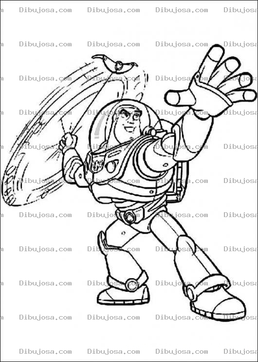 Dibujo para colorear Colorear a Buzlighter con una onda