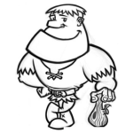 Dibujo para colorear Dibujo De Cavernicola Apuesto Para Pintar Y Colorear