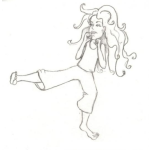 Dibujo para colorear Patada De Mujer Para Pintar Y Colorear