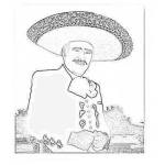 Dibujo para colorear Vicentefernandez Dibujo De Vicente Fernandez Para Pintar Y Colorear Al Rey De Las Rancheras Chente Fernandez