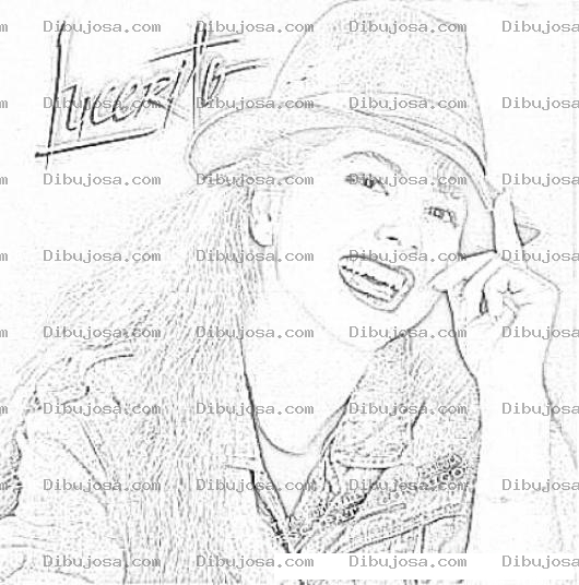 Dibujo para colorear Lucerito Dibujo De La Cantante Mexicana Lucero Para Pintar Y Colorear