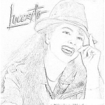Dibujo para colorear Lucerito Dibujo De La Cantante Mexicana Lucero Para Pintar Y Colorear