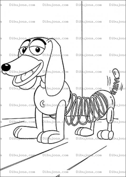 Dibujo para colorear Colorear perro salchica de toy story