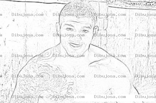 Dibujo para colorear Ricardoarona Dibujo De Ricardo Arona Peleador De Mma De Brasil Para Pintar Y Colorear