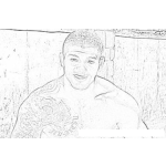 Dibujo para colorear Ricardoarona Dibujo De Ricardo Arona Peleador De Mma De Brasil Para Pintar Y Colorear