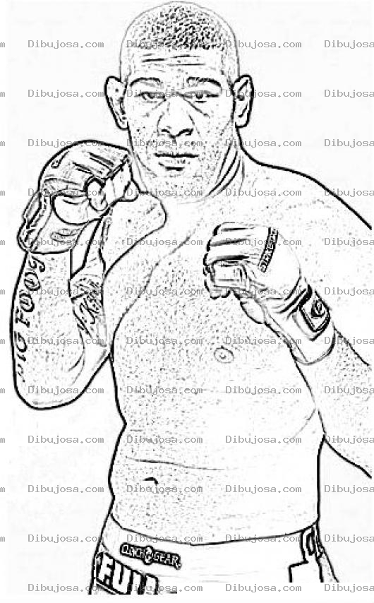 Dibujo para colorear Antoniosilva Dibujo De Antonio Silva Peleador De Mma De Brasil Alias Big Foot Para Pintar Y Colorear A Bigfoot Brasilero De Strikeforceb