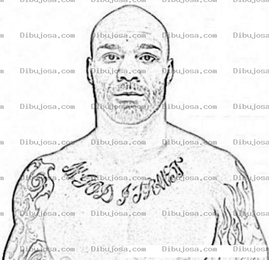 Dibujo para colorear Mikekyle Dibujo De Mike Kyle Peleador De Mma De Strikeforca Para Pintar Y Colorear