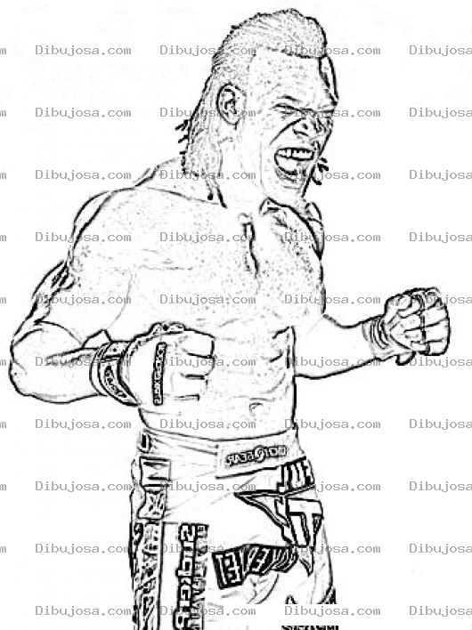 Dibujo para colorear Abongohumphrey Dibujo De Abongo Humphrey Peleador De Mma En Strikeforca Para Pintar Y Colorear A RonHumphrey