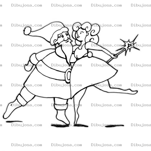 Dibujo para colorear Santabailando Dibujo De Santa Claus Bailando En Navidad Para Pintar Y Colorear