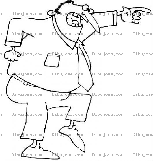 Dibujo para colorear Jefeenojado Dibujo De Jefe Enojado Reganando Empleados Para Pintar Y Colorear Jefe Bravo