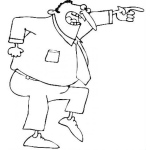 Dibujo para colorear Jefeenojado Dibujo De Jefe Enojado Reganando Empleados Para Pintar Y Colorear Jefe Bravo