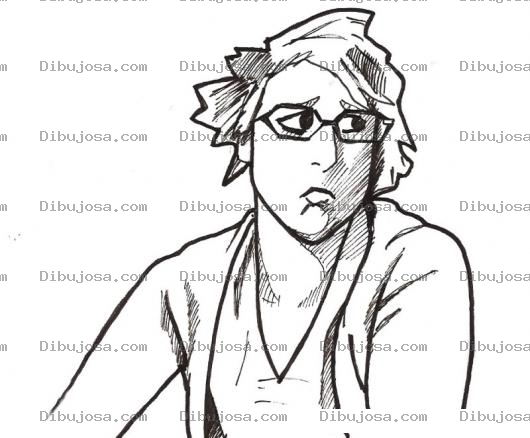 Dibujo para colorear Dibujo De Muchacho Reprimido Para Pintar Y Colorear