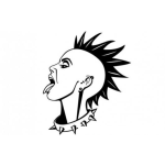 Dibujo para colorear Cabeza De Mujer Punk Para Pintar Y Colorear