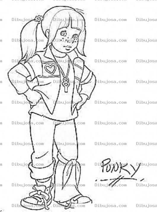 Dibujo para colorear Punkybrewster Dibujo De Punky Brewster Para Pintar Y Colorear A Punky Bruster De La Caricatura Punkybruster