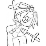 Dibujo para colorear Abrazo De Nina Para Pintar Y Colorear A Una Chica Dando Un Abrazote