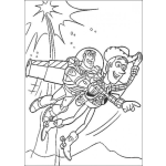 Dibujo para colorear Colorear a Woody con Buzz LightYear