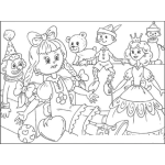 Dibujo para colorear Juguetes Y Peluches Para Pintar Y Colorear