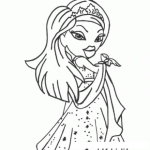 Dibujo para colorear Princesa Bratz Para Pintar Y Colorear A Una Linda Princesita