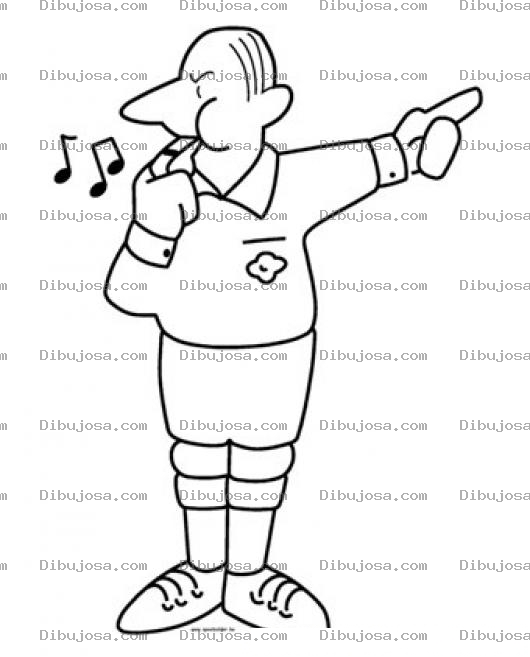 Dibujo para colorear Arbitro De Fut Para Pintar Y Colorear Arbito De Futbol Con Pito O Gorgorito