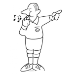 Dibujo para colorear Arbitro De Fut Para Pintar Y Colorear Arbito De Futbol Con Pito O Gorgorito