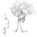Dibujo para colorear JESUS Y Zaqueo Dibujo Para Pintar Y Colorear A Zaqueo Subido En El Arbol Para Ver A Jesus