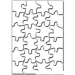 Dibujo para colorear Dibujo De Rompecabezas En Blanco Para Pintar Y Colorear