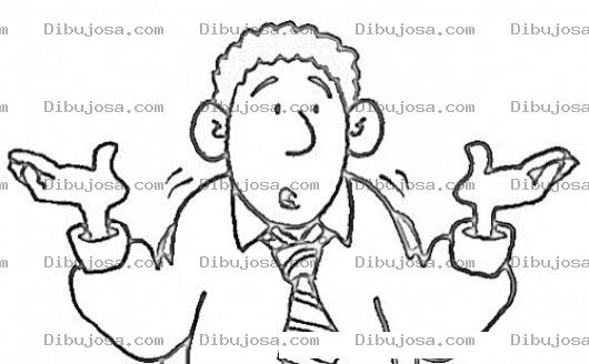 Dibujo para colorear No Tengo Idea Dibujo De Hombre Diciendo Yo No Se Para Pintar Y Colorear