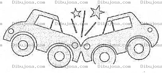 Dibujo para colorear Accidente De Carros Dibujo Para Pintar Y Colorear El Choque De Dos Autos