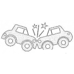 Dibujo para colorear Accidente De Carros Dibujo Para Pintar Y Colorear El Choque De Dos Autos