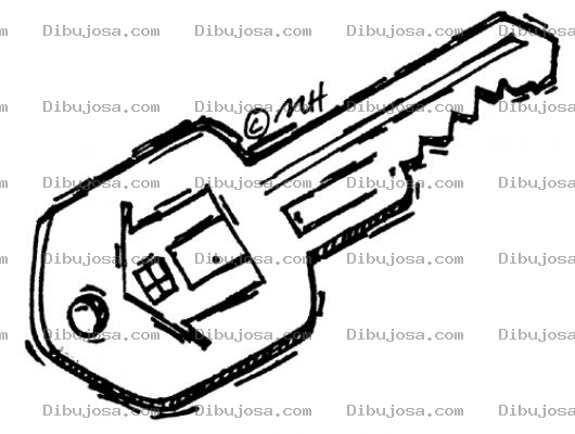 Dibujo para colorear Casa Propia Dibujo De La Llave De Una Casas Para Pintar Y Colorear