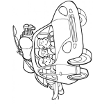 Dibujo para colorear Vacaciones Viaje Familiar Por Tierra Dibujo De Familia Paseando En Su Vehiculo De Vaciones Para Pintar Y Colorear