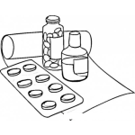 Dibujo para colorear Medicamentos Genericos Dibujo Para Pintar Y Colorear Remedios Pastillas Tabletas Pildoras Y Jarabe Para La Tos