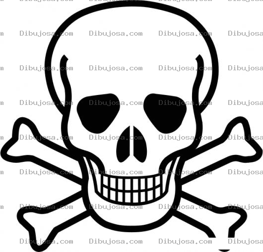 Dibujo para colorear Veneno Para Ratas Y Plagas Dibujo Del Signo De Producto Venenoso Para Pintar Y Colorear calavera de craneo y dos huesos