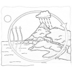 Dibujo para colorear Ciclo del Agua Ecosistema Del Agua Dibujo Del Ciclo Del Agua Para Pintar Y Colorear