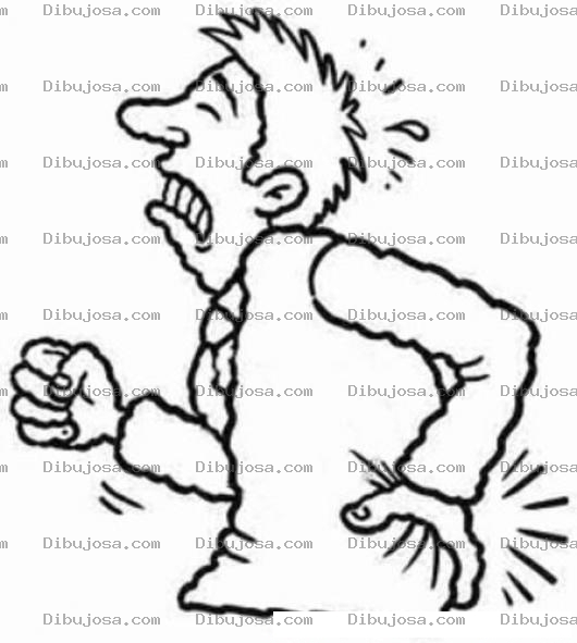 Dibujo para colorear Dolor De Espalda Dibujo De Dolor Lumbar Al Final De La Columna Vertebral Para Pintar Y Colorear