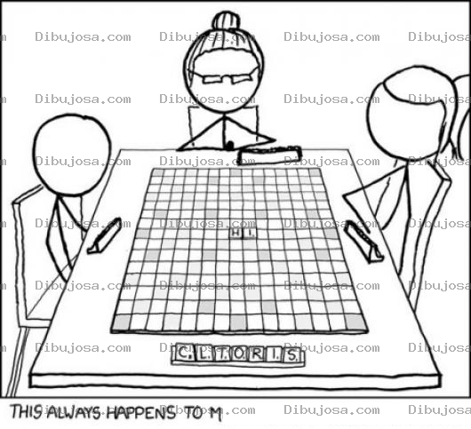Dibujo para colorear Juegos De Mesa Dibujo De Juego De Scrabble O Cruza Palabras Para Pintar Y Colorear