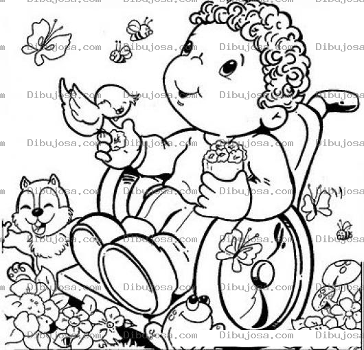 Dibujo para colorear Silla De Ruedas Infantil Debujo De Nino De Precius Moments En Una Silla De Ruedas Para Pintar Y Colorear