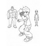 Dibujo para colorear Pintar a Ben 10 con su familia