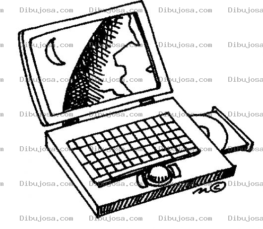 Dibujo para colorear Mini Laptop Mortatil Dibujo De Minilaptop Notebook Para Pintar Y Colorear Toshiba Satelite
