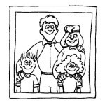 Dibujo para colorear Foto Familiar Dibujo De Un Cuadro De La Familia Para Pintar Y Colorear