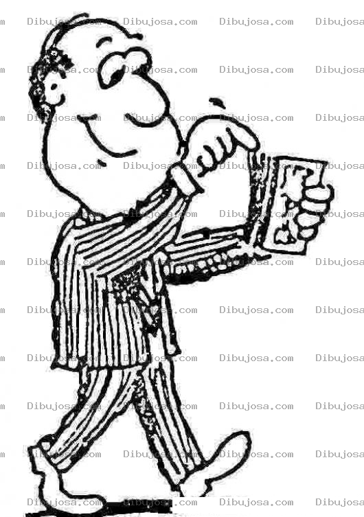 Dibujo para colorear Dia De Pago Dibujo De Hombre Caminando Con Dinero Para Pintar Y Colorear Hombre Contando Dinero