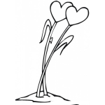 Dibujo para colorear Flores Corazon Para Pintar Y Colorear